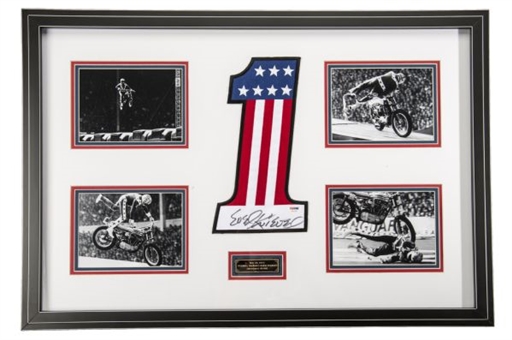Evel Knievel Signed Display    